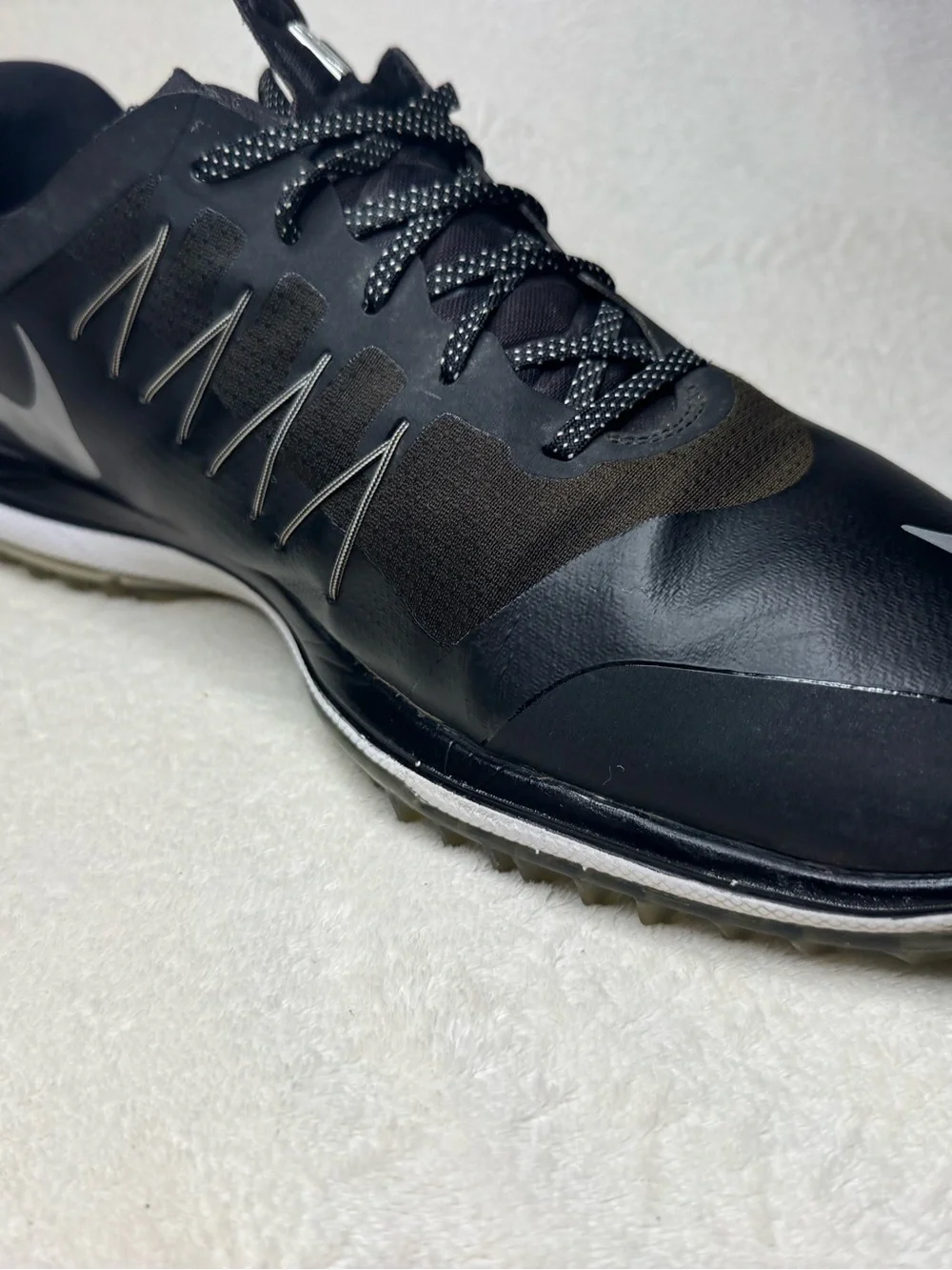 Nike Lunar Control 4 Golf Shoes Mens Size 13 Black Silver 849971-001